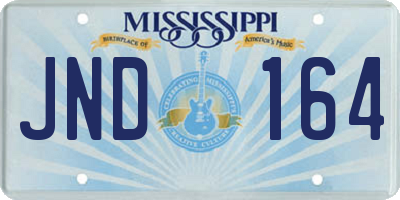MS license plate JND164