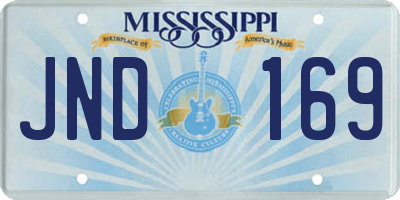MS license plate JND169