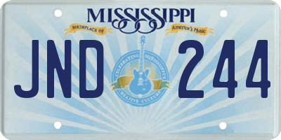 MS license plate JND244