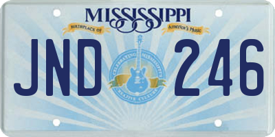 MS license plate JND246