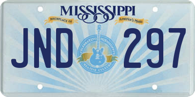 MS license plate JND297