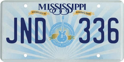 MS license plate JND336
