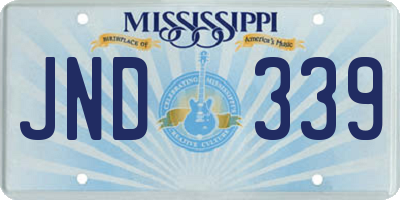 MS license plate JND339