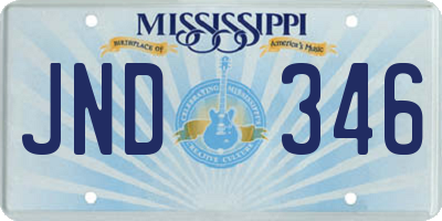 MS license plate JND346