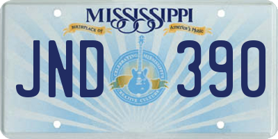 MS license plate JND390