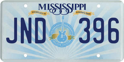 MS license plate JND396