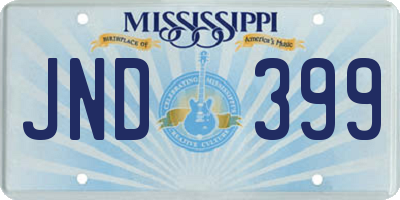 MS license plate JND399