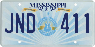MS license plate JND411