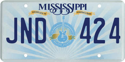 MS license plate JND424
