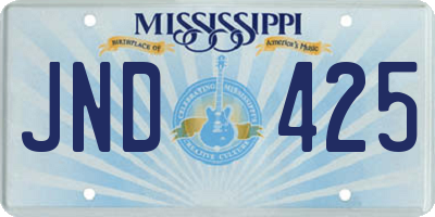 MS license plate JND425