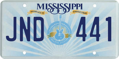 MS license plate JND441