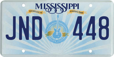 MS license plate JND448