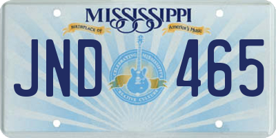 MS license plate JND465