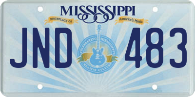 MS license plate JND483