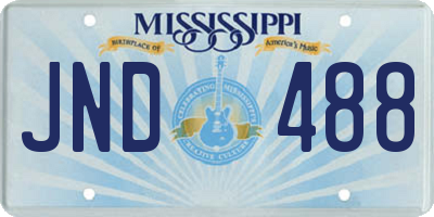 MS license plate JND488