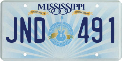 MS license plate JND491