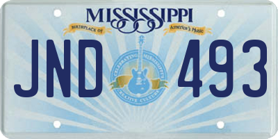 MS license plate JND493