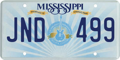 MS license plate JND499