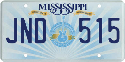 MS license plate JND515