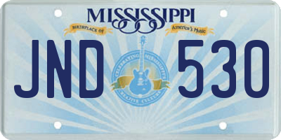 MS license plate JND530