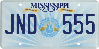 MS license plate JND555