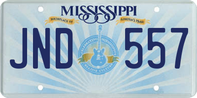 MS license plate JND557