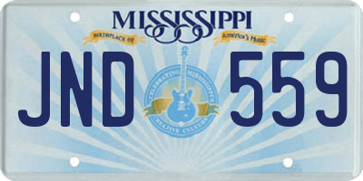 MS license plate JND559