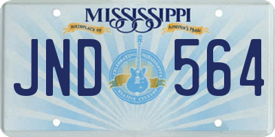 MS license plate JND564