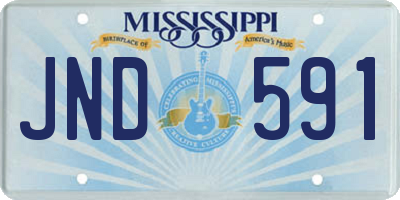 MS license plate JND591