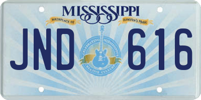 MS license plate JND616