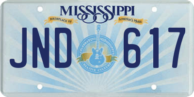 MS license plate JND617