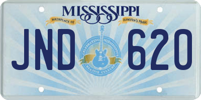 MS license plate JND620