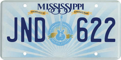 MS license plate JND622
