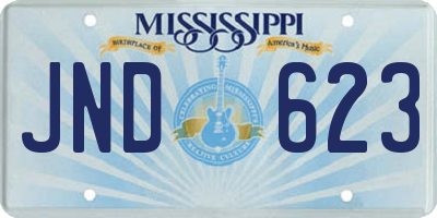MS license plate JND623