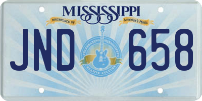 MS license plate JND658