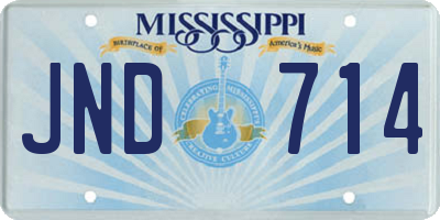 MS license plate JND714