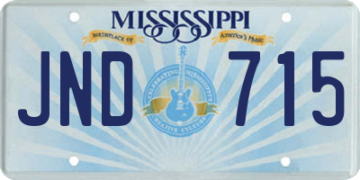MS license plate JND715
