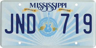 MS license plate JND719