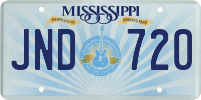 MS license plate JND720