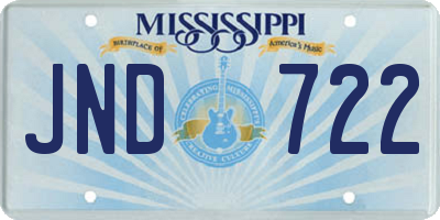 MS license plate JND722