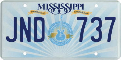 MS license plate JND737