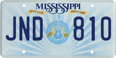 MS license plate JND810