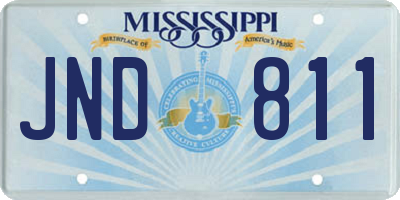 MS license plate JND811