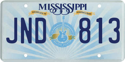 MS license plate JND813