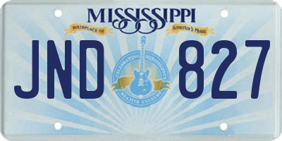 MS license plate JND827