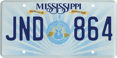 MS license plate JND864