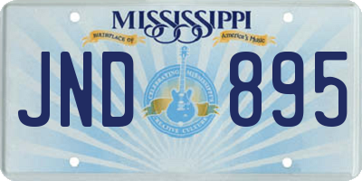 MS license plate JND895