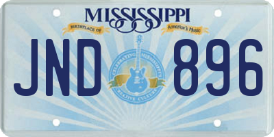 MS license plate JND896