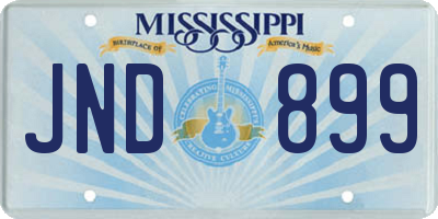 MS license plate JND899