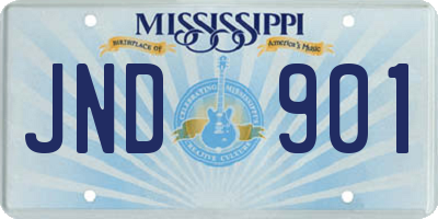 MS license plate JND901